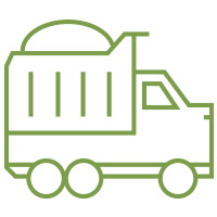 A large truck delivering goods