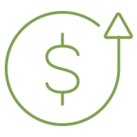 An increase in profits